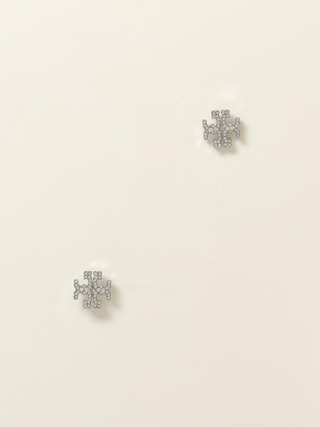 TORY BURCH GIOIELLO: Orecchini Tory Burch in ottone con strass incastonati , Silver - Img 1