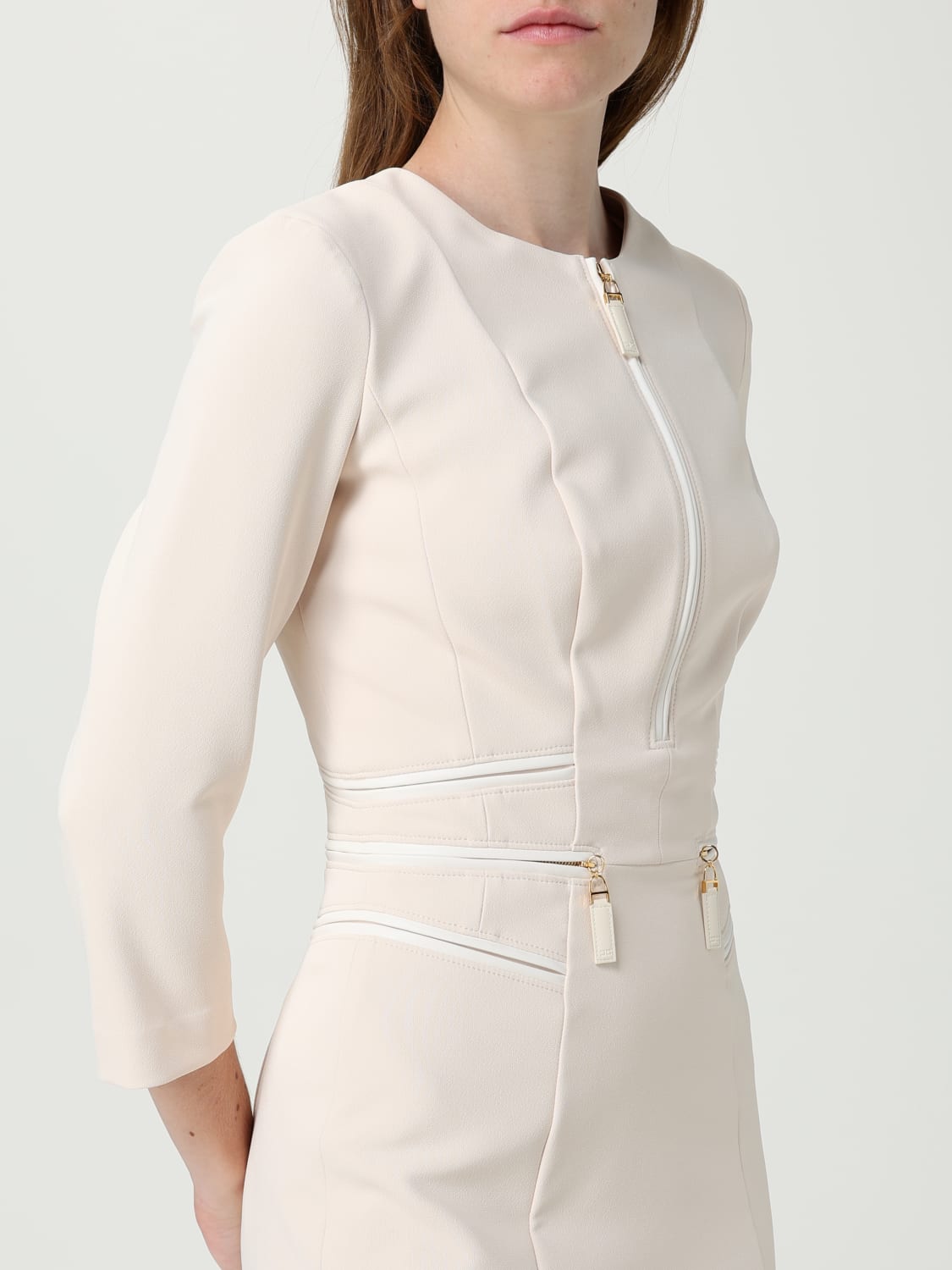 ELISABETTA FRANCHI VESTIDO: Vestido mujer Elisabetta Franchi, Blanco - Img 3