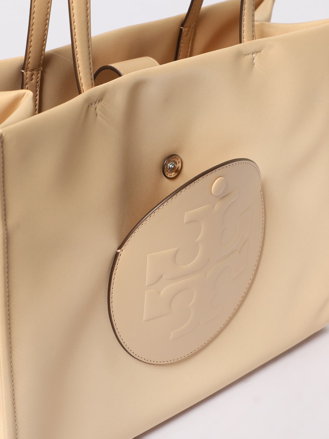 TORY BURCH BORSA TOTE: Borsa Ella Tory Burch in nylon riciclato e PU bio-based , Rosa - Img 3