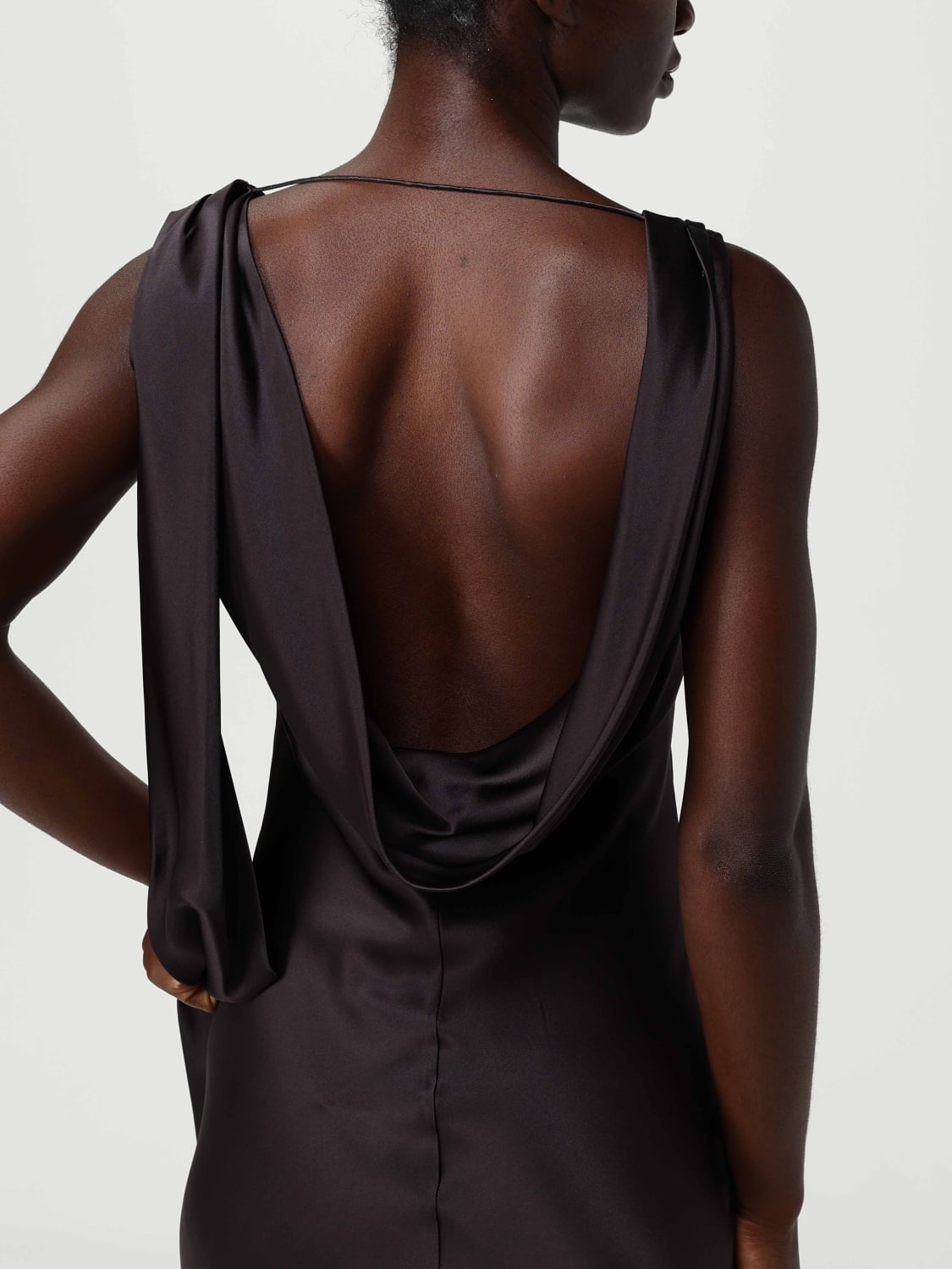 ACNE STUDIOS ABITO: Abito in raso Acne Studios, Grafite - Img 5