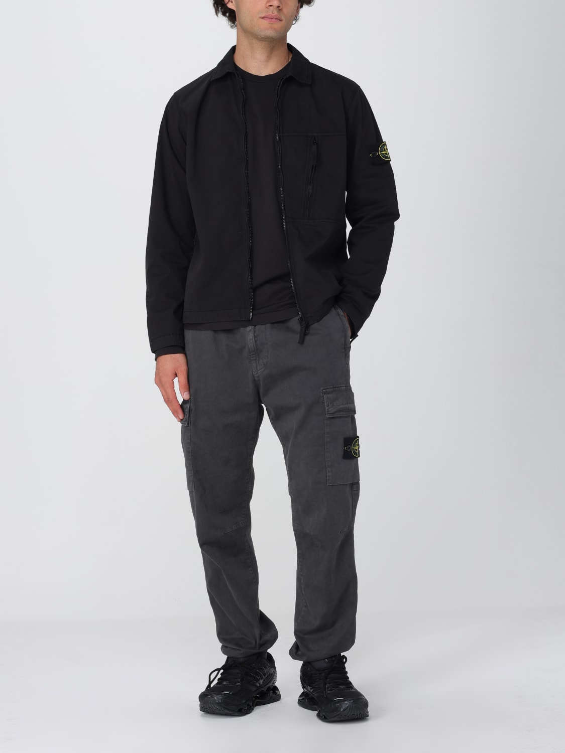 STONE ISLAND CHEMISE: Chemise homme Stone Island, Noir - Img 2