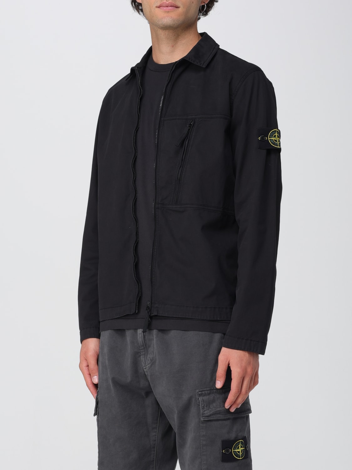 STONE ISLAND CHEMISE: Chemise homme Stone Island, Noir - Img 4