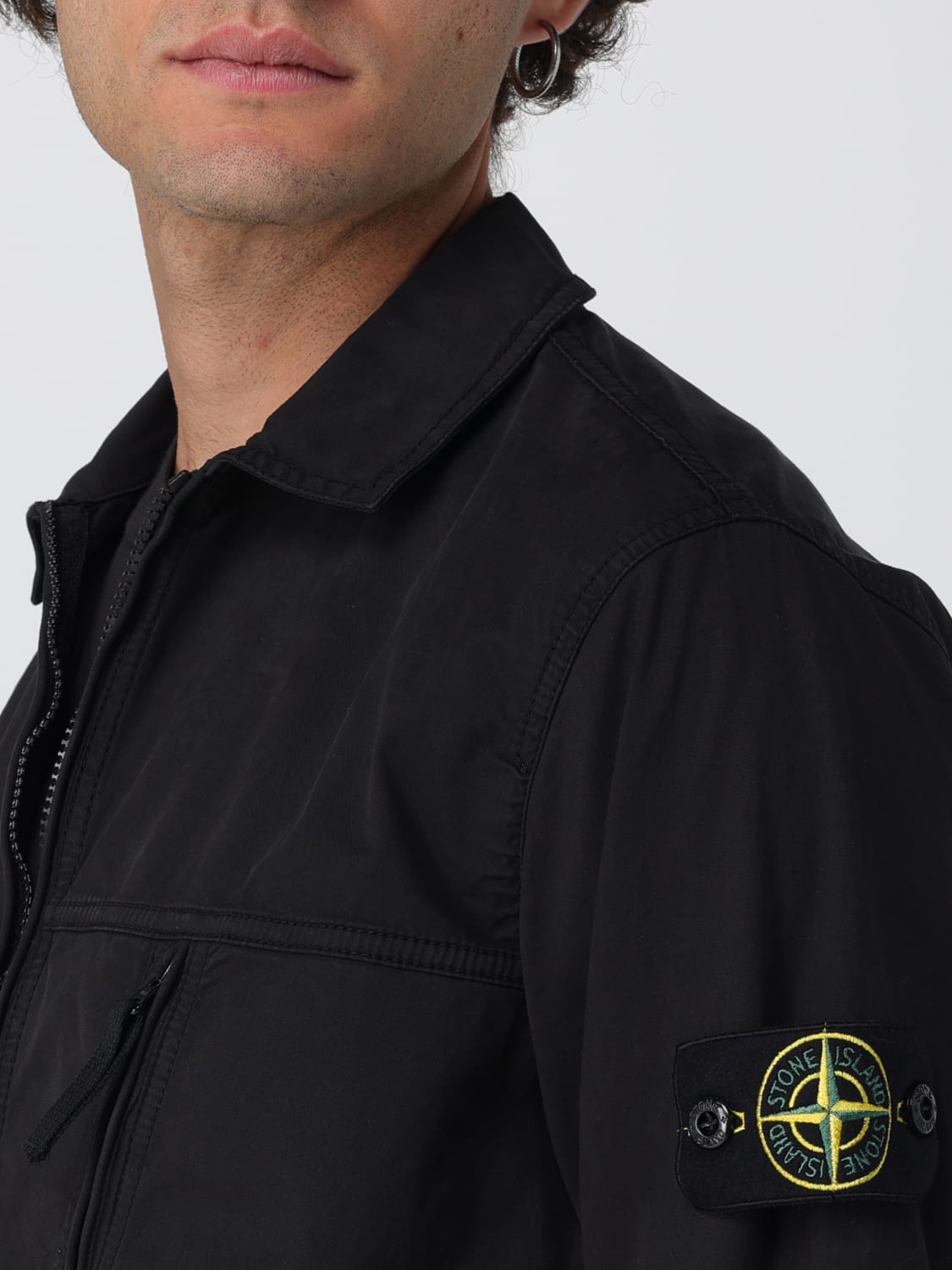 STONE ISLAND CHEMISE: Chemise homme Stone Island, Noir - Img 5