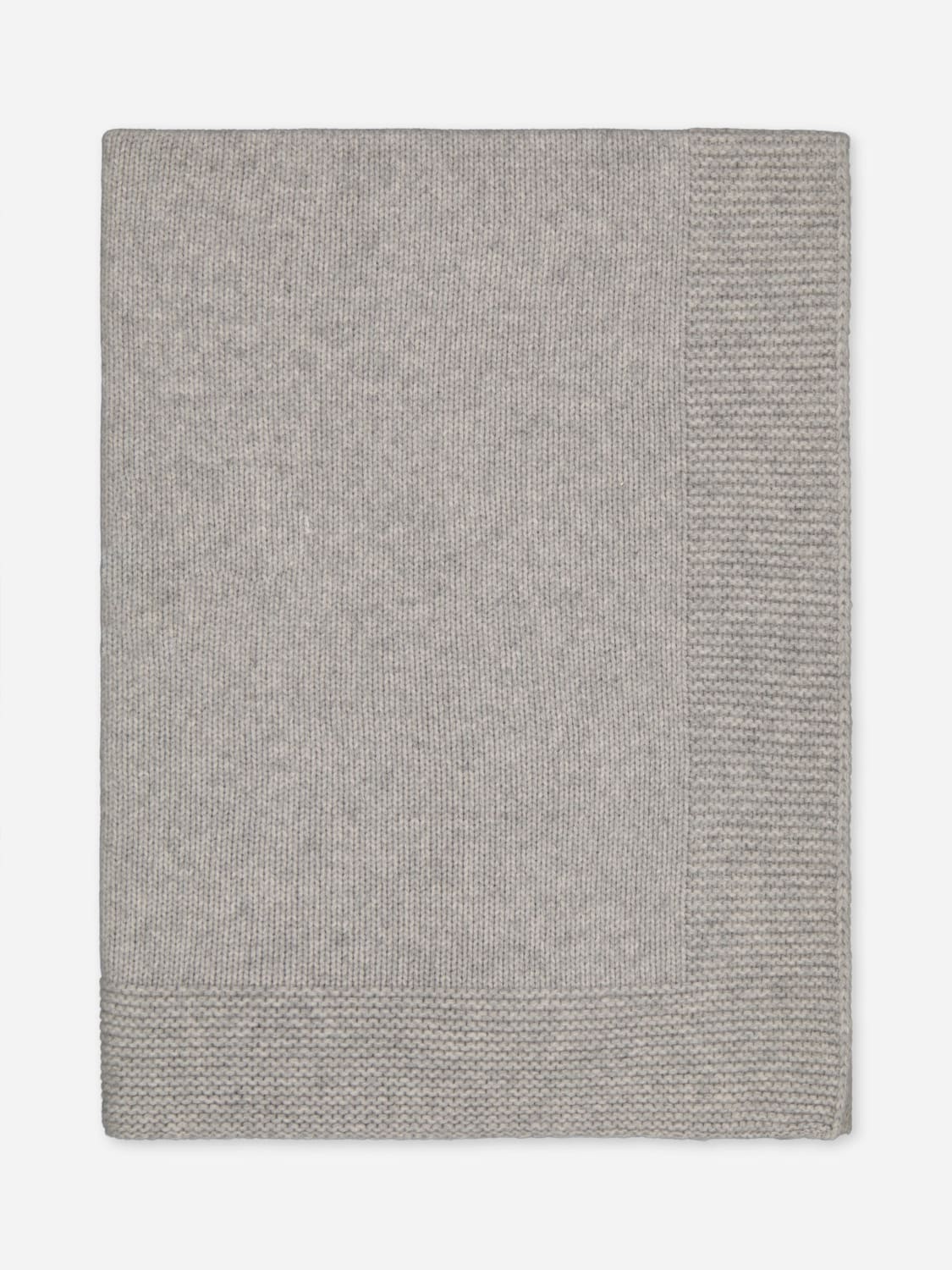 BOBBIN & TRICOT BLANKET: Bobbin & Tricot baby cashmere blanket, Grey - Img 1