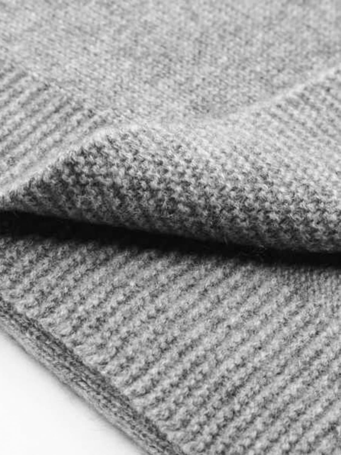 BOBBIN & TRICOT BLANKET: Bobbin & Tricot baby cashmere blanket, Grey - Img 2