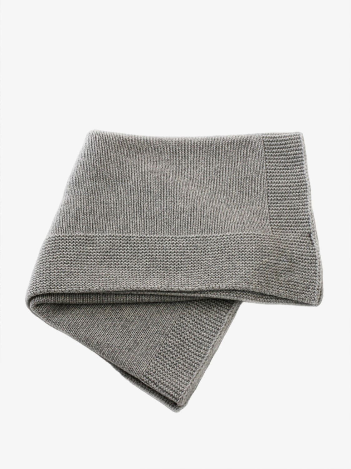 BOBBIN & TRICOT BLANKET: Bobbin & Tricot baby cashmere blanket, Grey - Img 3