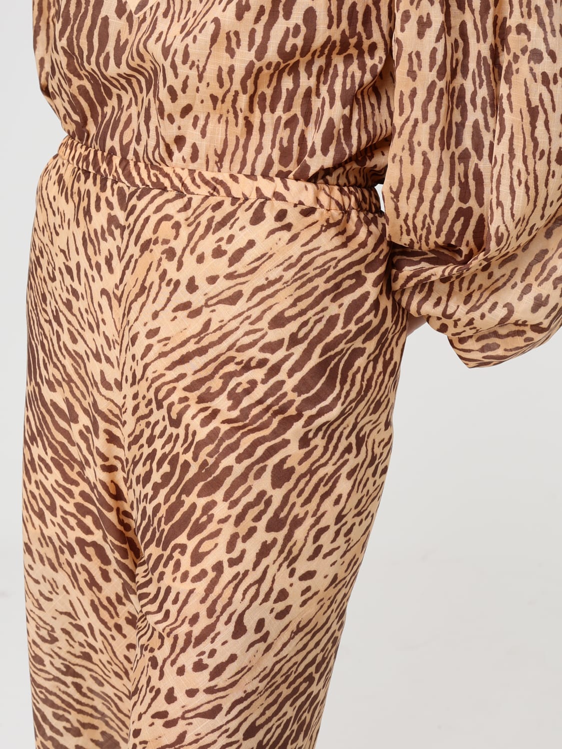 ZIMMERMANN PANTALONI: Pantalone Zimmermann in cotone animalier , Savana - Img 4