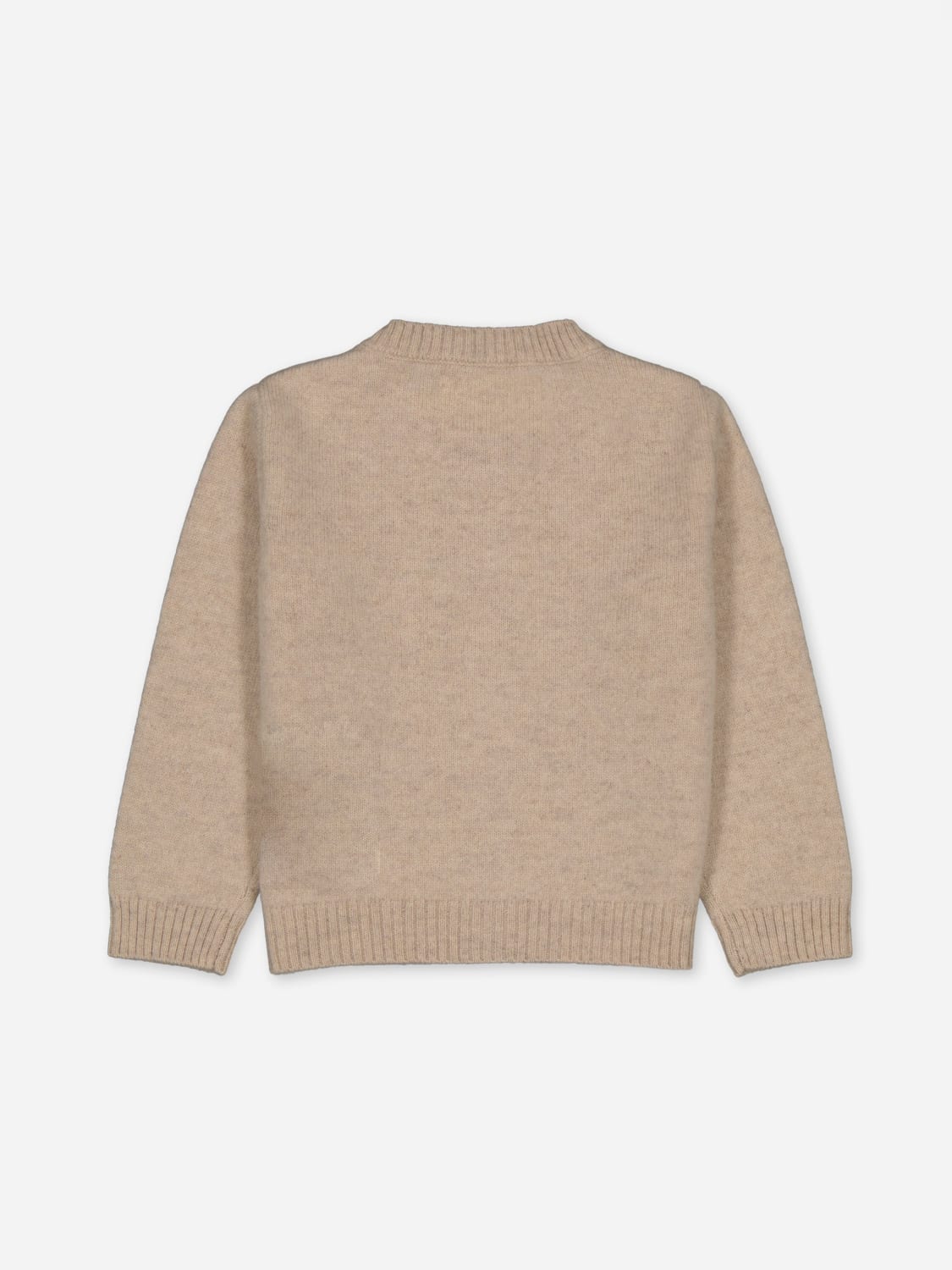 BOBBIN & TRICOT SWEATER: Bobbin & Tricot baby cashmere cardigan, Beige - Img 2