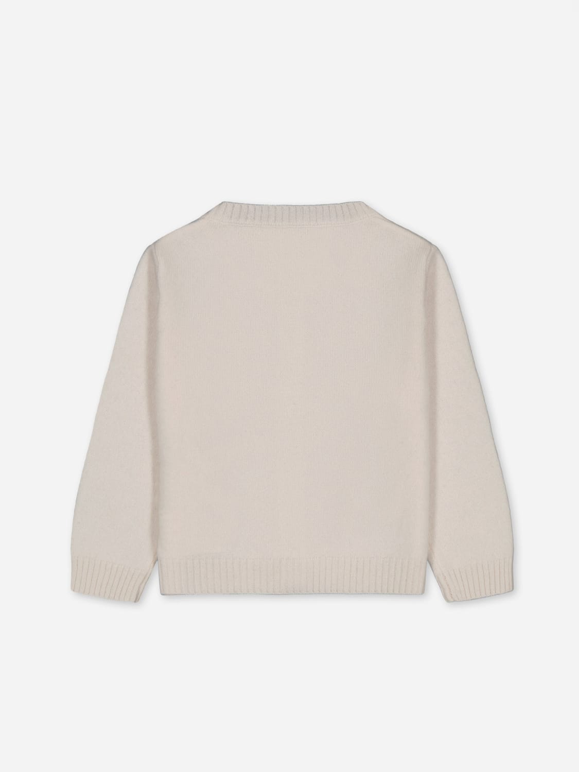 BOBBIN & TRICOT SWEATER: Bobbin & Tricot baby cashmere cardigan, Ivory - Img 2