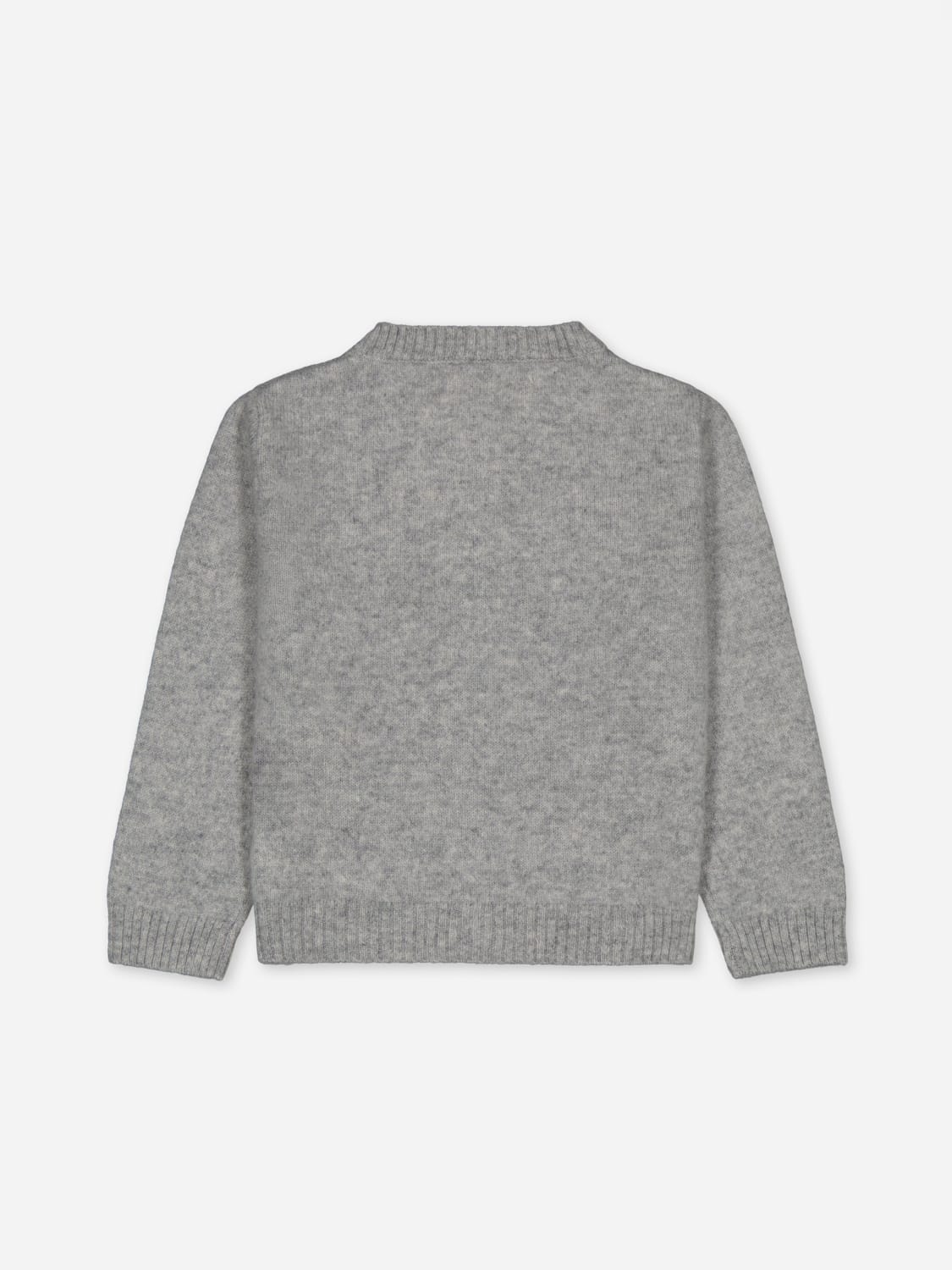 BOBBIN & TRICOT SWEATER: Bobbin & Tricot baby cashmere cardigan, Grey 1 - Img 2