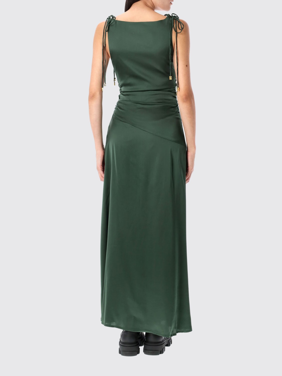 GANNI DRESS: Dress woman Ganni, Green - Img 2