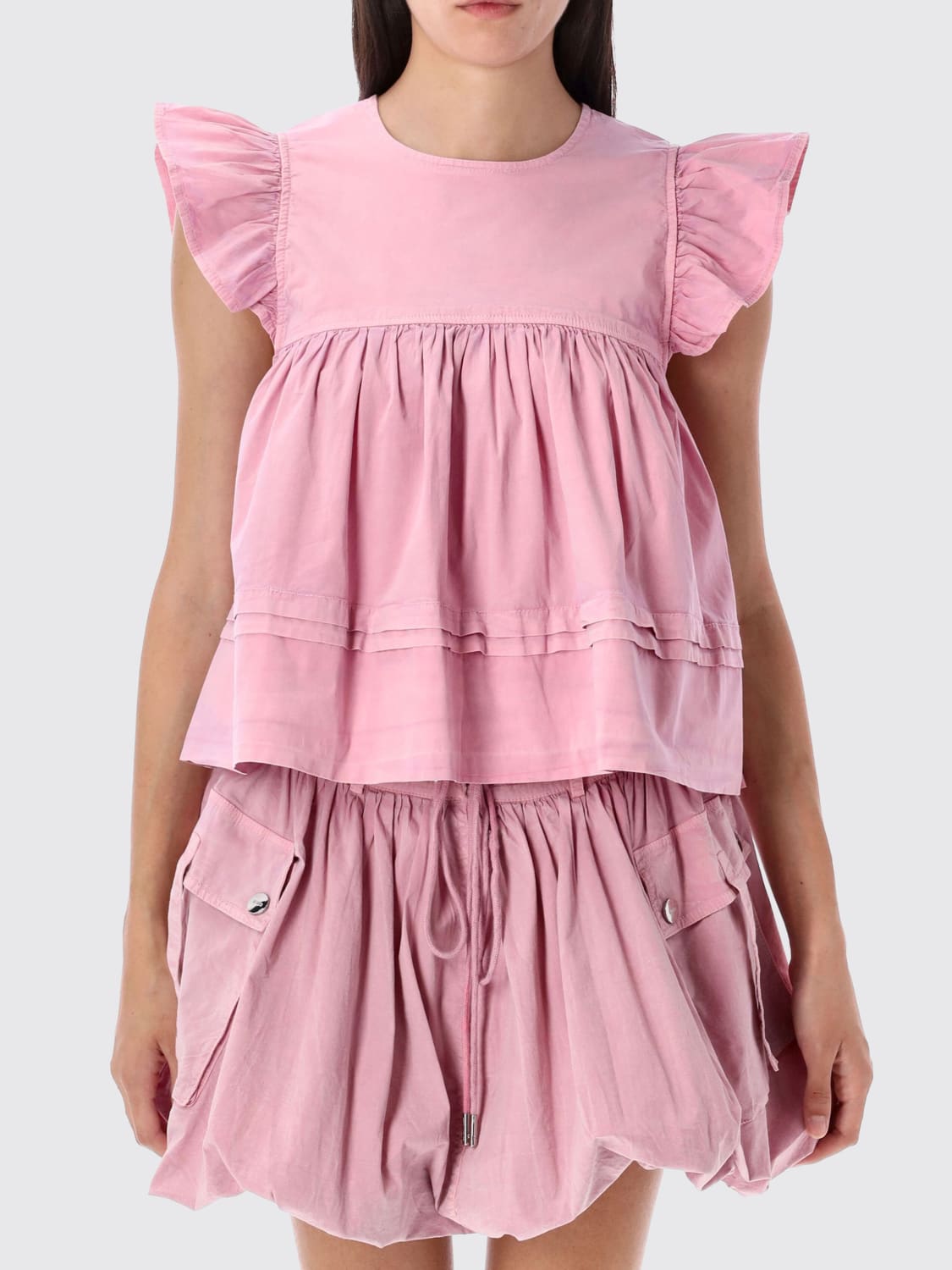 GANNI TOP: Top femme Ganni, Violet - Img 1