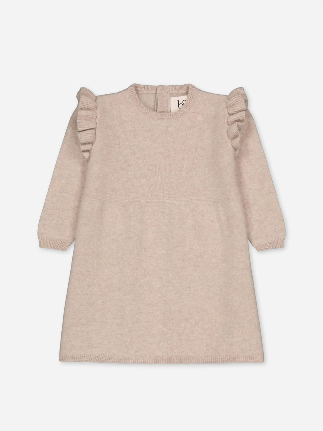 BOBBIN & TRICOT ROMPER: Bobbin & Tricot baby cashmere dress, Beige - Img 1