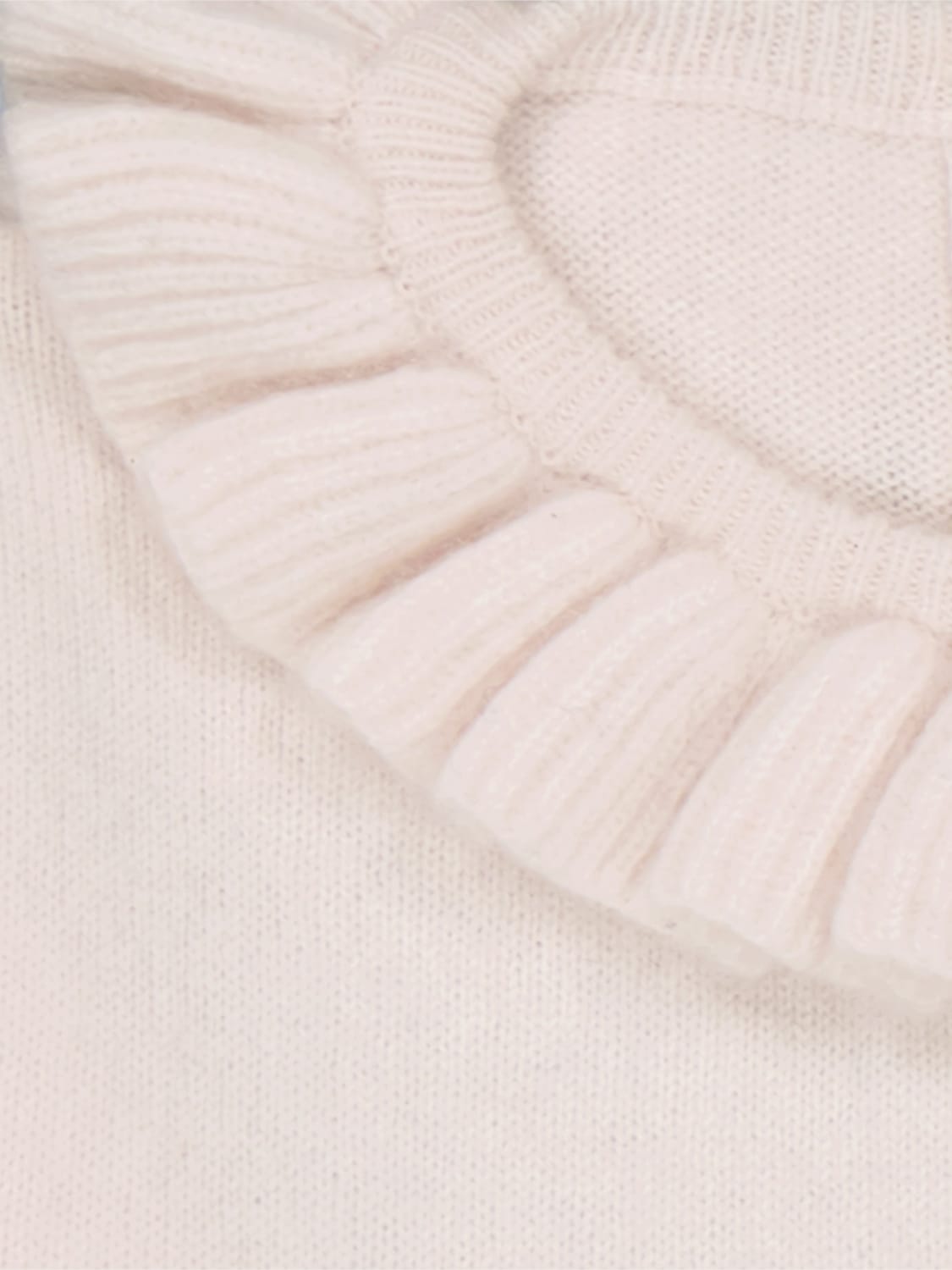 BOBBIN & TRICOT SWEATER: Bobbin & Tricot baby ruffled cashmere sweater, Ivory - Img 3