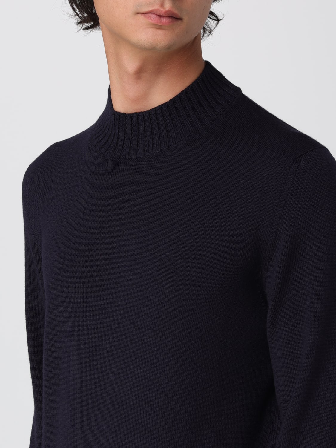 DRUMOHR MAGLIA: Pullover Drumohr in lana Merino, Blue Navy - Img 3