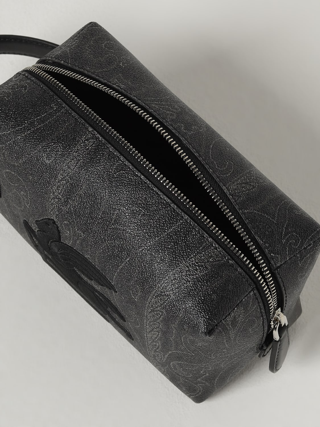 ETRO ACCESSORI BEAUTY: Beauty case Etro in cotone spalmato , Nero - Img 3