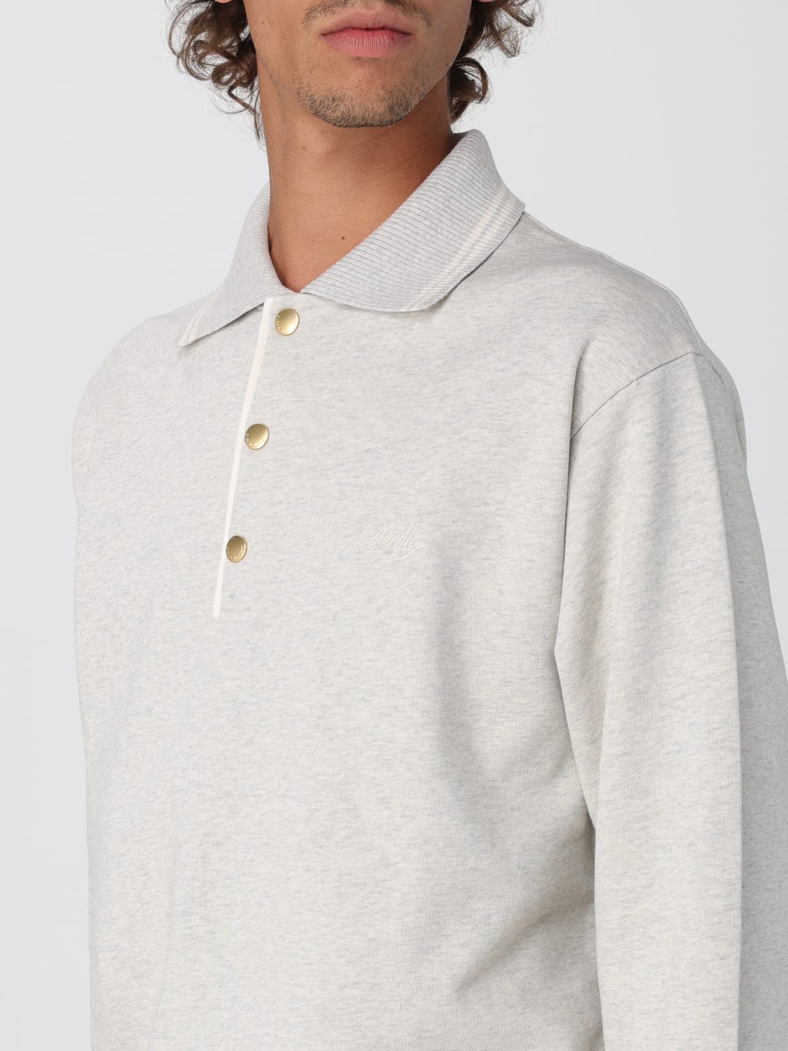 DRÔLE DE MONSIEUR POLO SHIRT: Sweatshirt men Drôle De Monsieur, Grey - Img 3