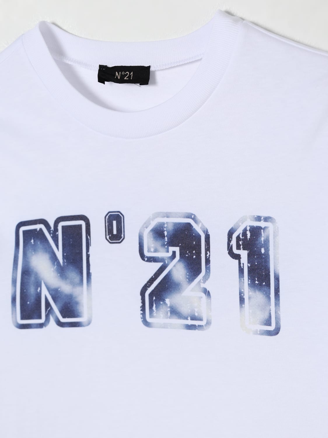 N° 21 T-SHIRT: T-shirt kids N° 21, White - Img 3