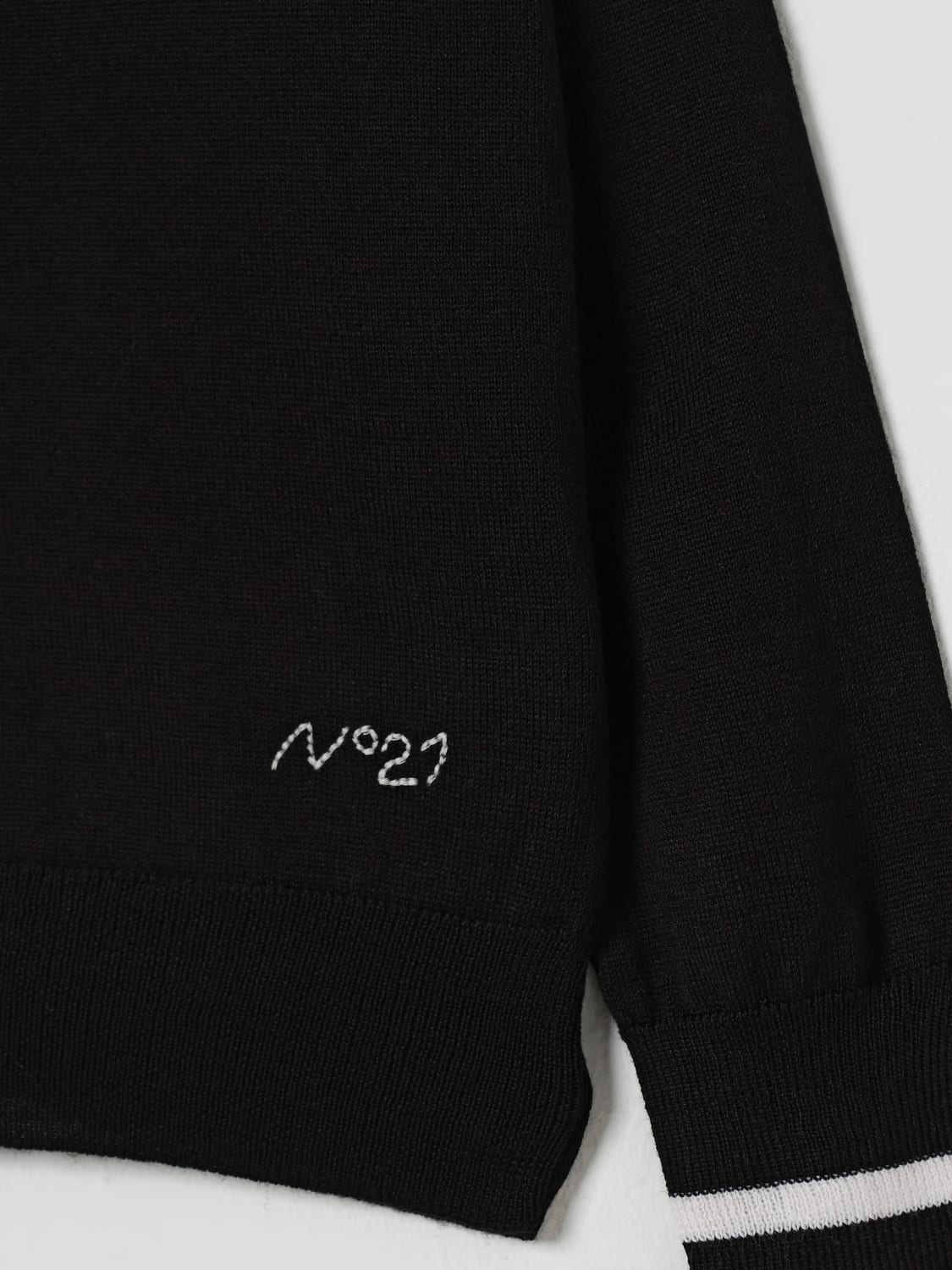 N° 21 SWEATER: Sweater kids N° 21, Black - Img 3