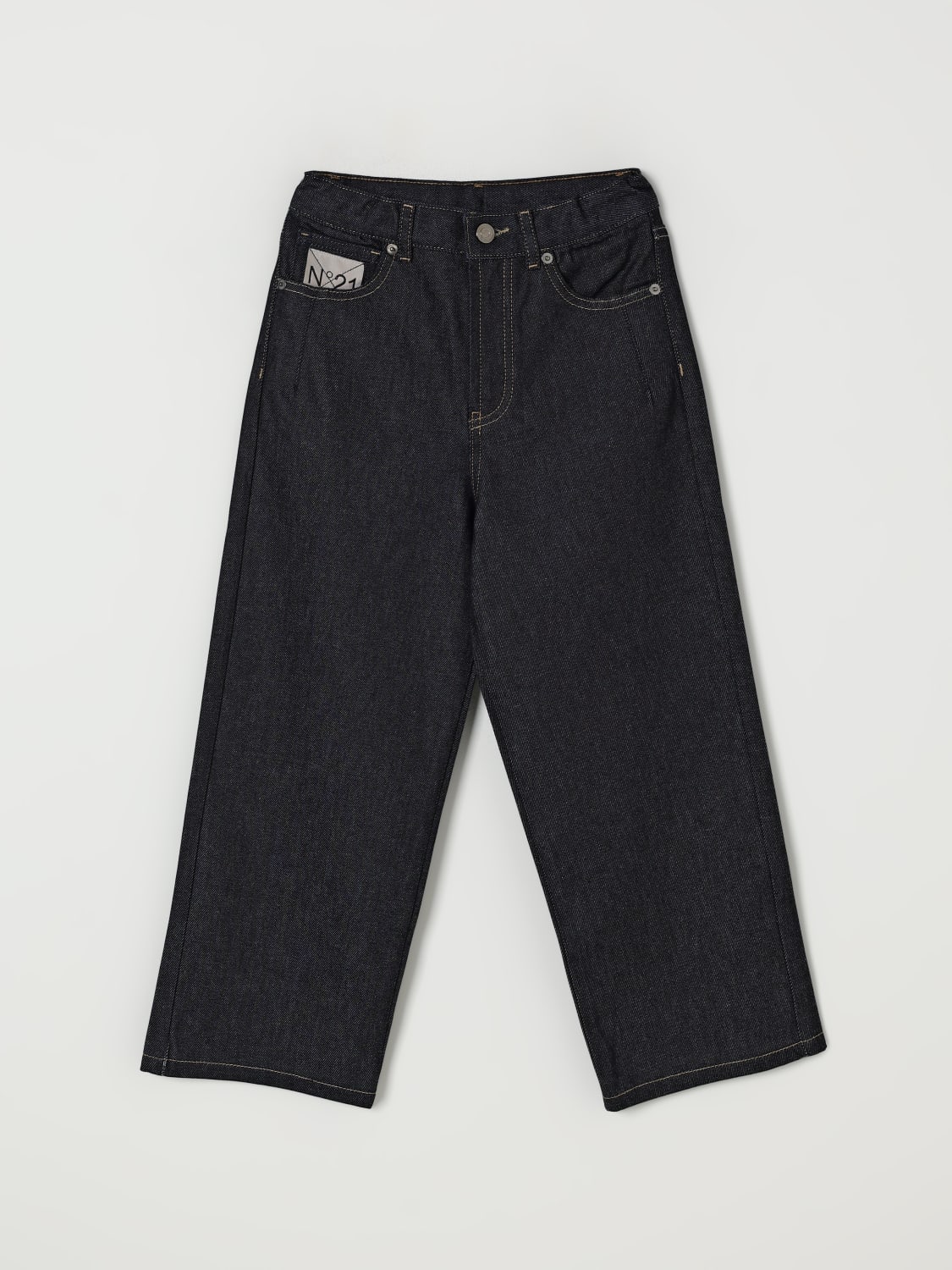 N° 21 JEANS: Pants kids N° 21, Denim - Img 1