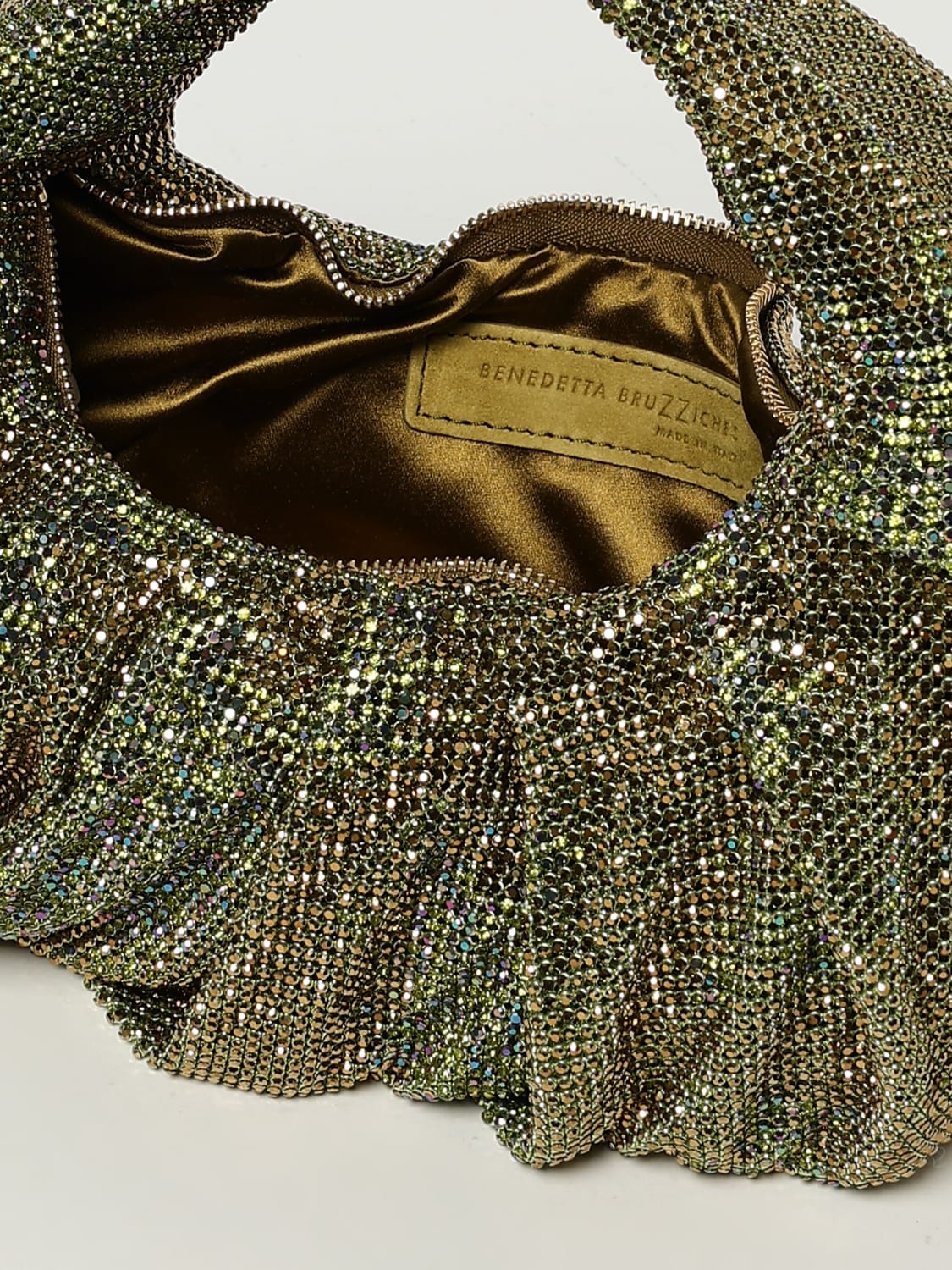 BENEDETTA BRUZZICHES BORSA A MANO: Borsa a mano Yennefer Benedetta Bruzziches, Verde - Img 3