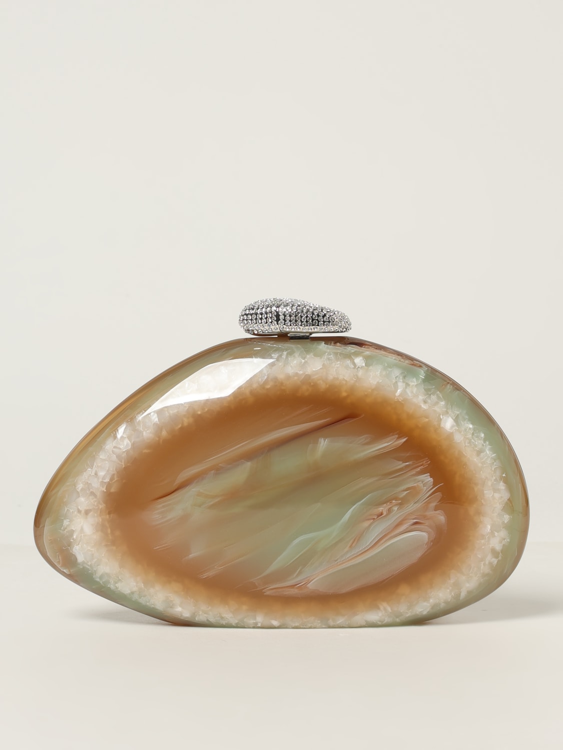 BENEDETTA BRUZZICHES CLUTCH: Clutch Ariel Benedetta Bruzziches, Verde - Img 1