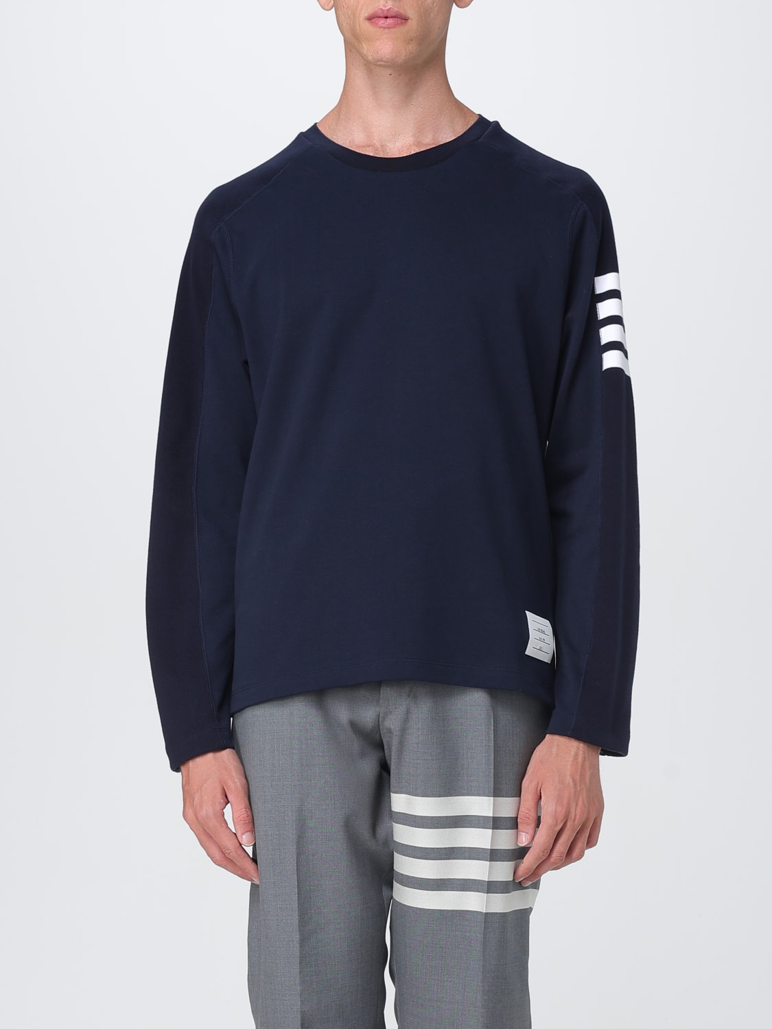 THOM BROWNE SWEATSHIRT: Sweatshirt men Thom Browne, Blue - Img 1