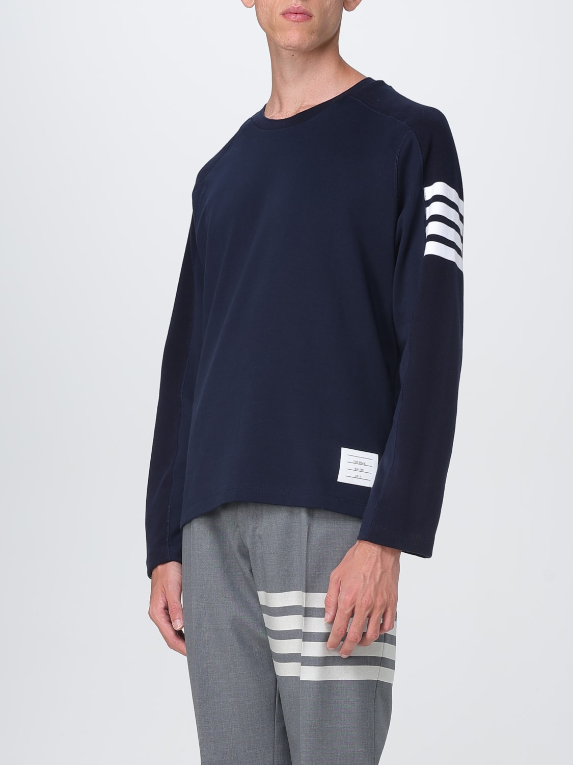 THOM BROWNE SWEATSHIRT: Sweatshirt men Thom Browne, Blue - Img 4