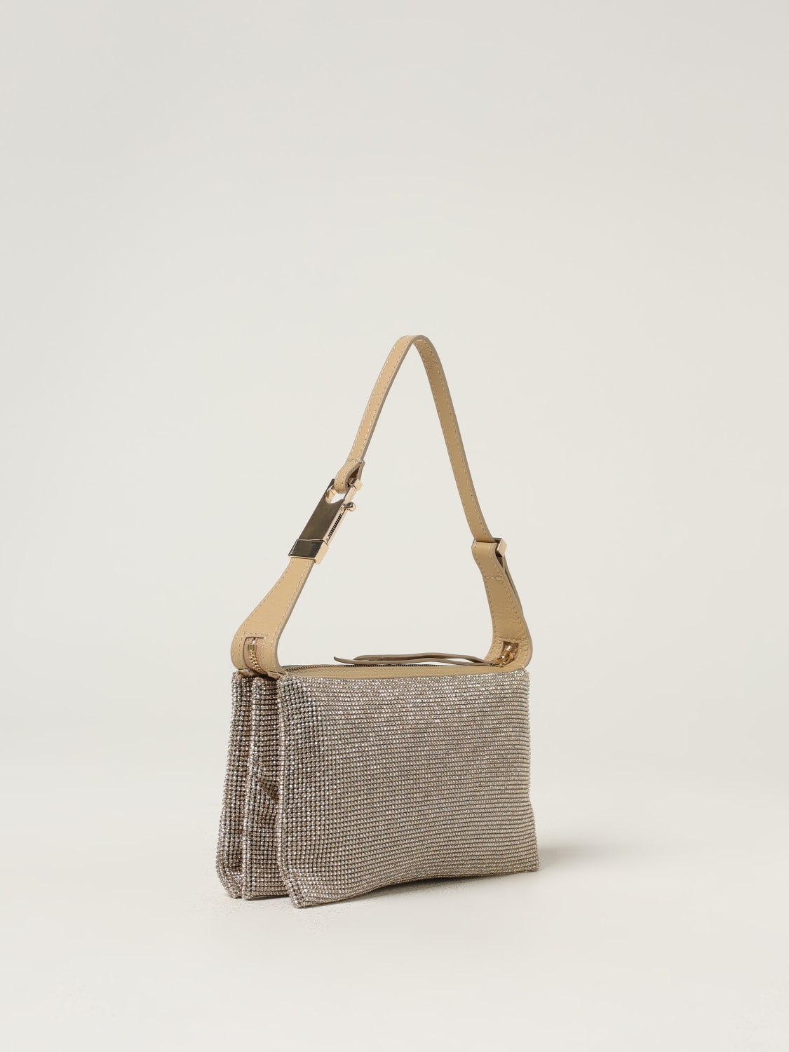 BENEDETTA BRUZZICHES BORSA MINI: Borsa Syster Benedetta Bruzziches con strass, Oro - Img 2