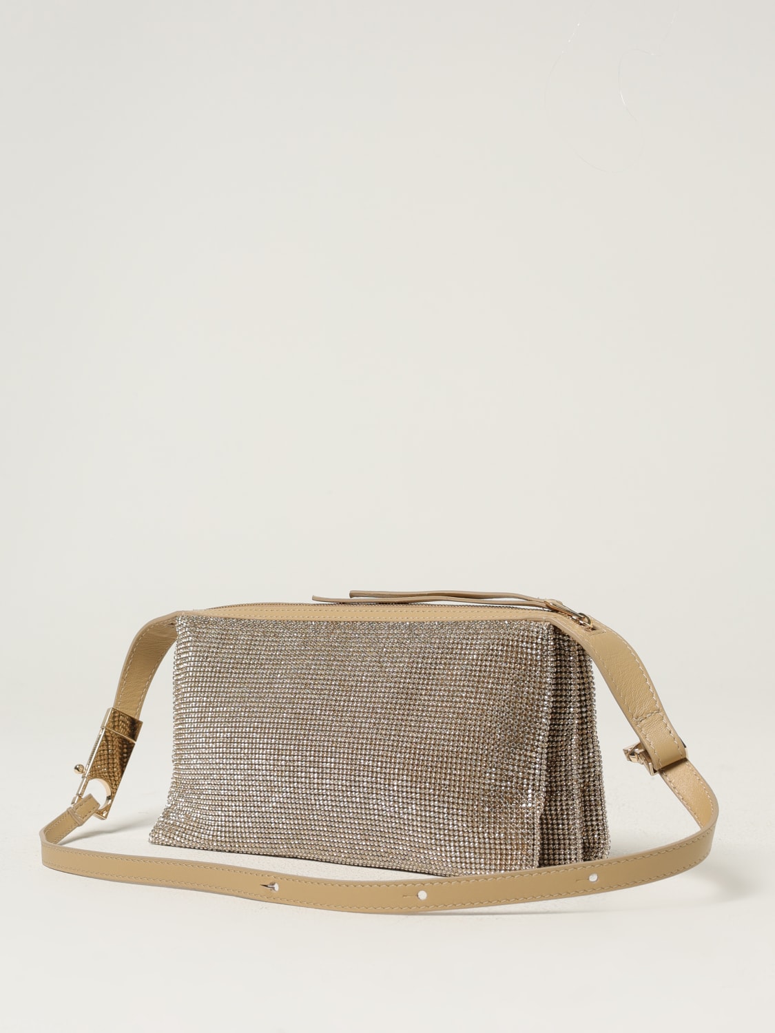 BENEDETTA BRUZZICHES BORSA MINI: Borsa Syster Benedetta Bruzziches con strass, Oro - Img 3