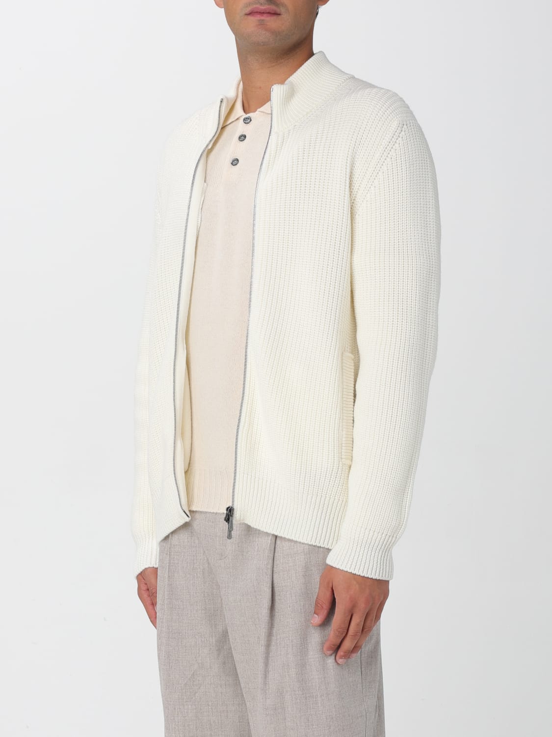 DRUMOHR 毛衣: 针织开衫 男士 Drumohr, 白色 - Img 3