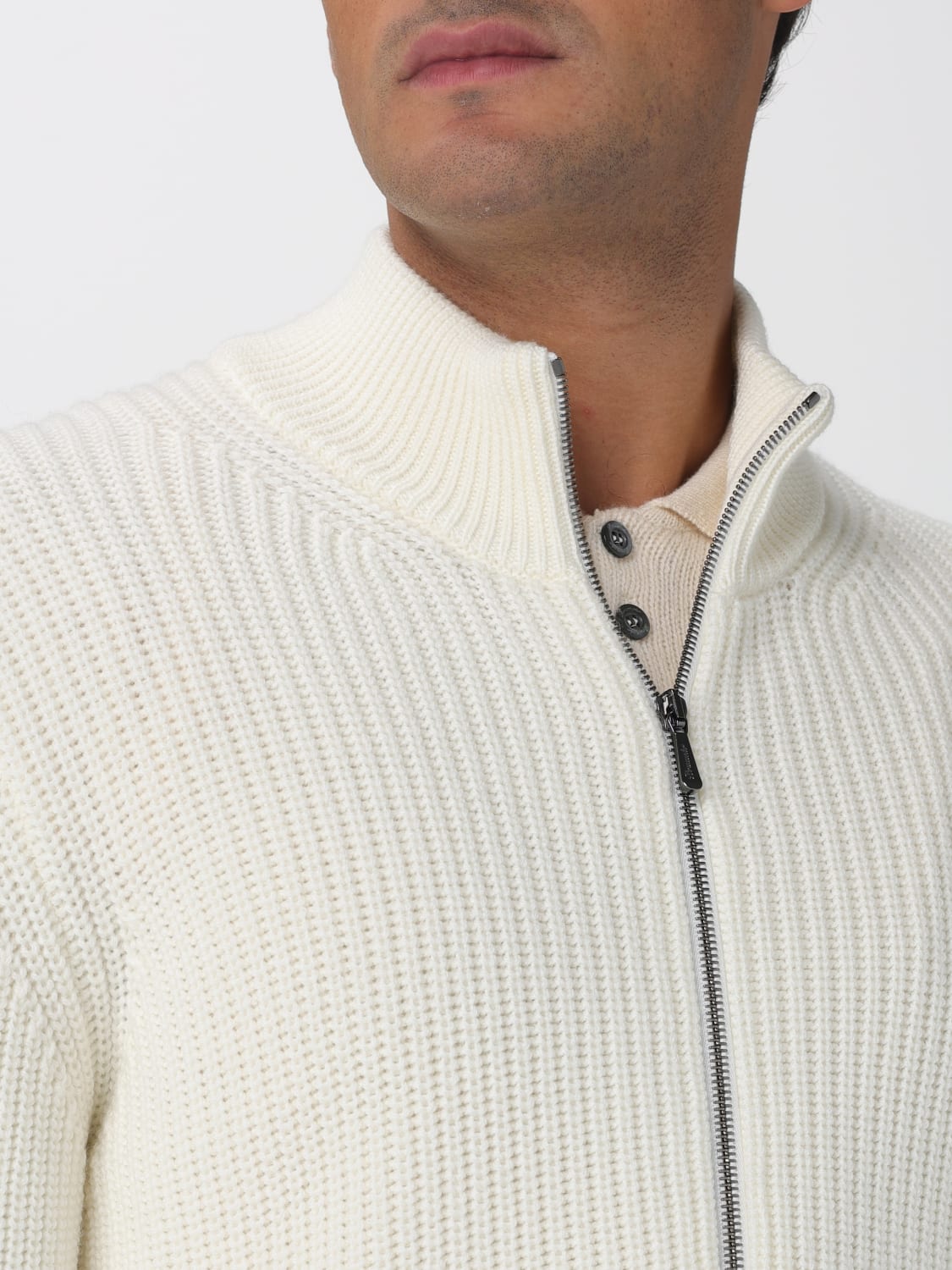 DRUMOHR 毛衣: 针织开衫 男士 Drumohr, 白色 - Img 4