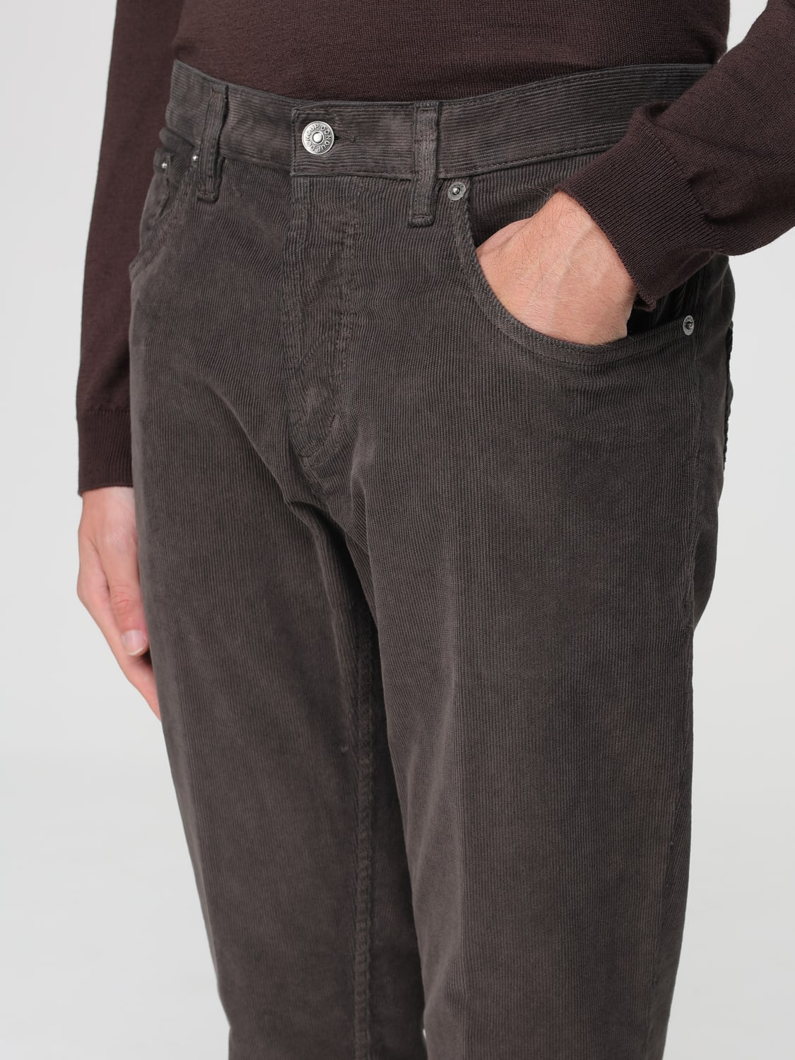 DONDUP PANTS: Pants men Dondup, Brown - Img 3