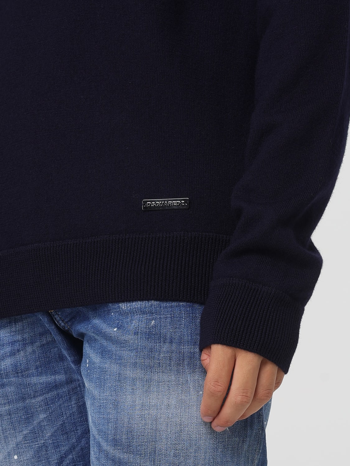 DSQUARED2 SWEATER: Sweater men Dsquared2, Blue - Img 3