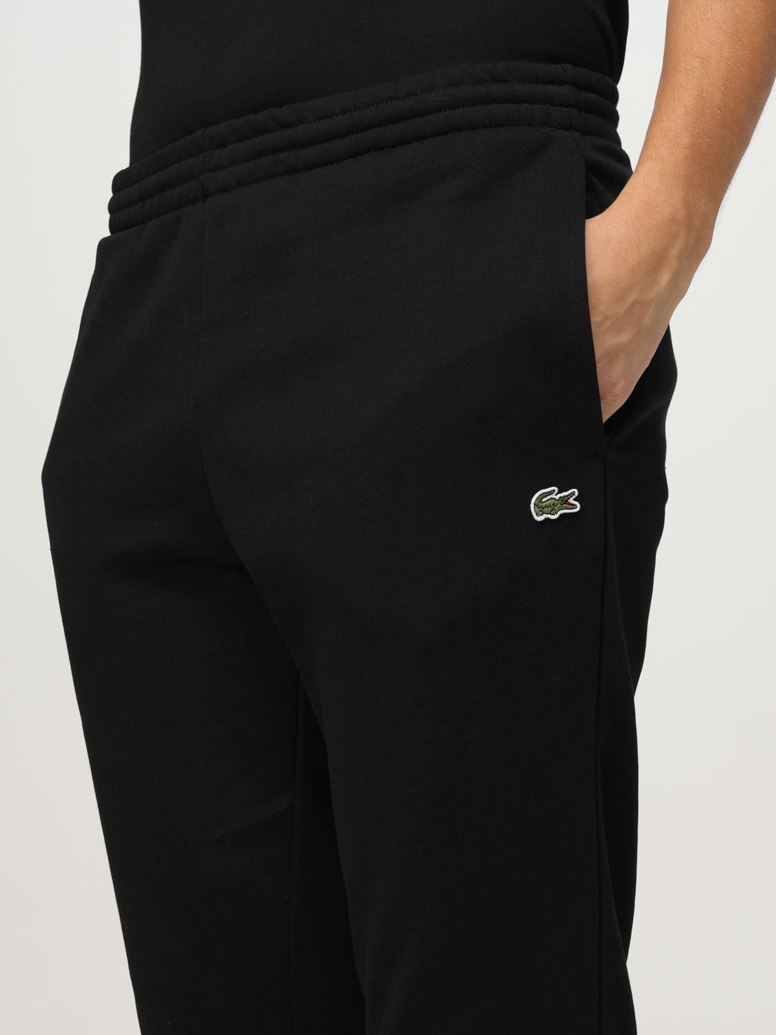 LACOSTE 팬츠: 팬츠 남성 Lacoste, 블랙 - Img 4