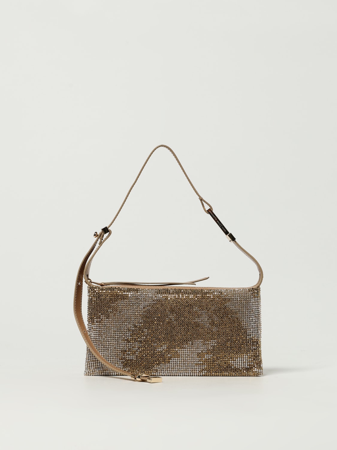 BENEDETTA BRUZZICHES BORSA MINI: Borsa Syster Benedetta Bruzziches con strass, Marrone - Img 1