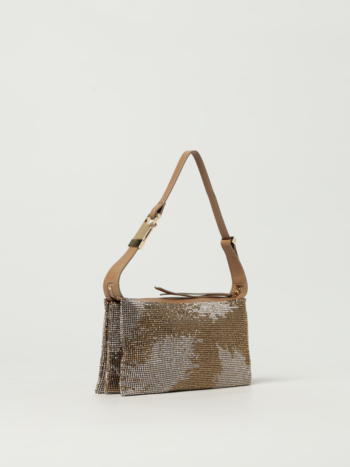 BENEDETTA BRUZZICHES BORSA MINI: Borsa Syster Benedetta Bruzziches con strass, Marrone - Img 2