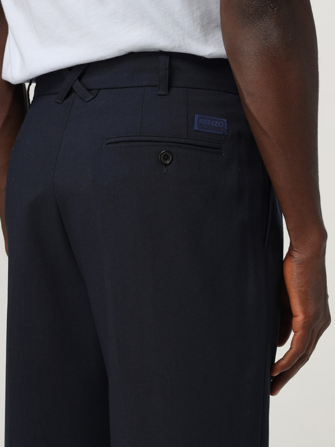 KENZO 裤子: 裤子 男士 Kenzo, 蓝色 - Img 3