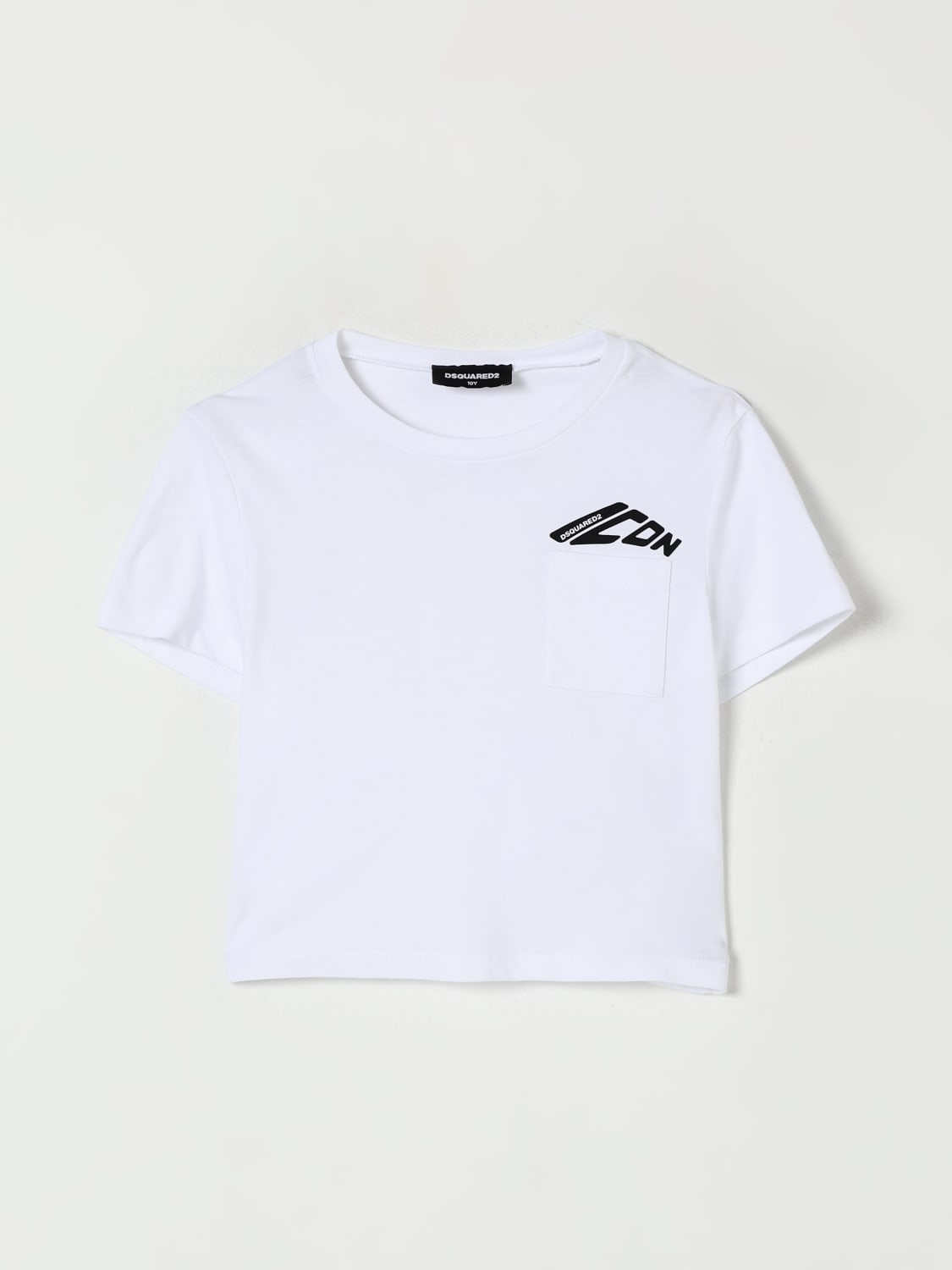 DSQUARED2 T-SHIRT: T-shirt in cotone con logo Dsquared2, Bianco - Img 1