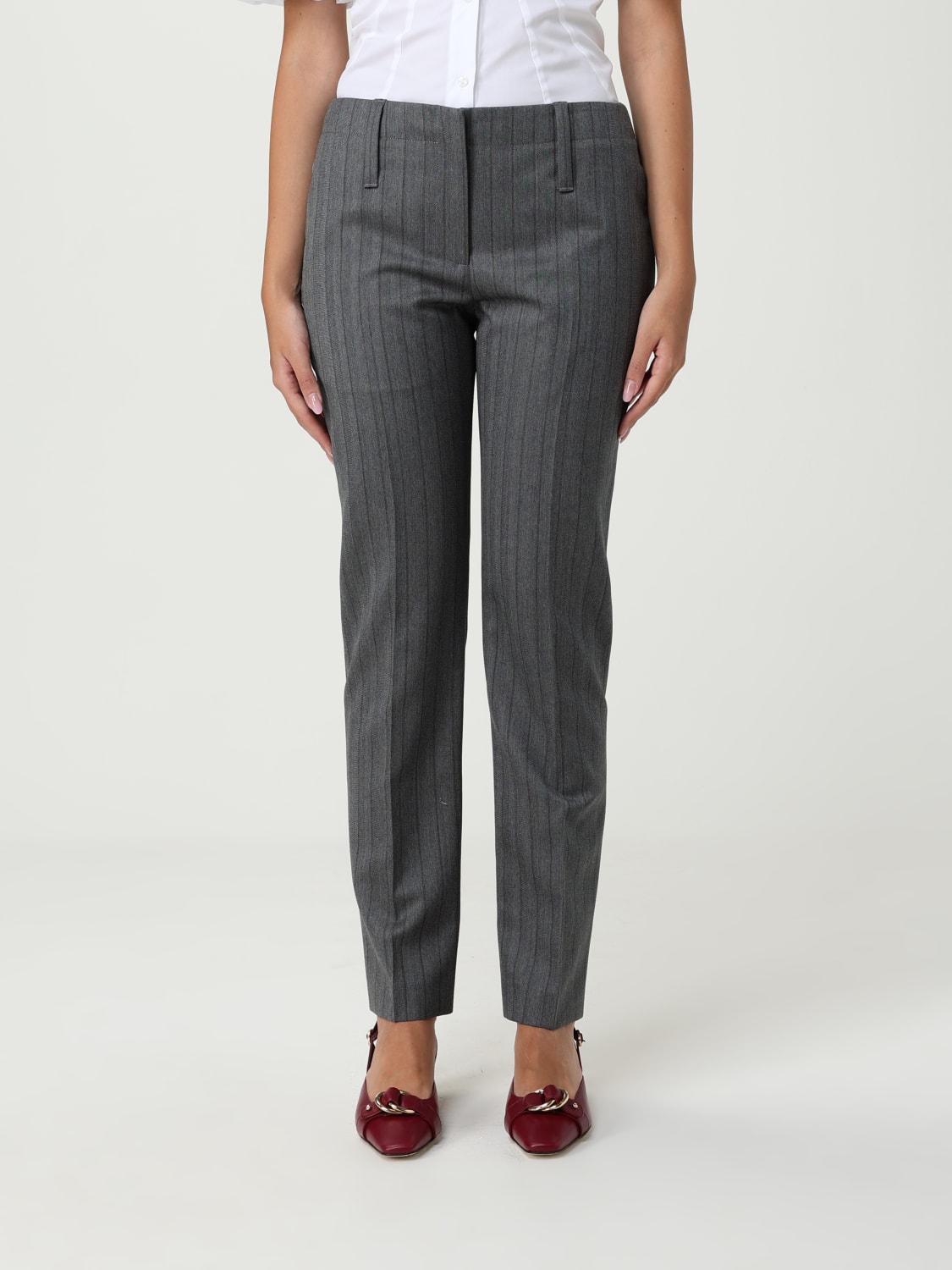 MCQUEEN PANTS: Pants woman McQueen, Grey - Img 1