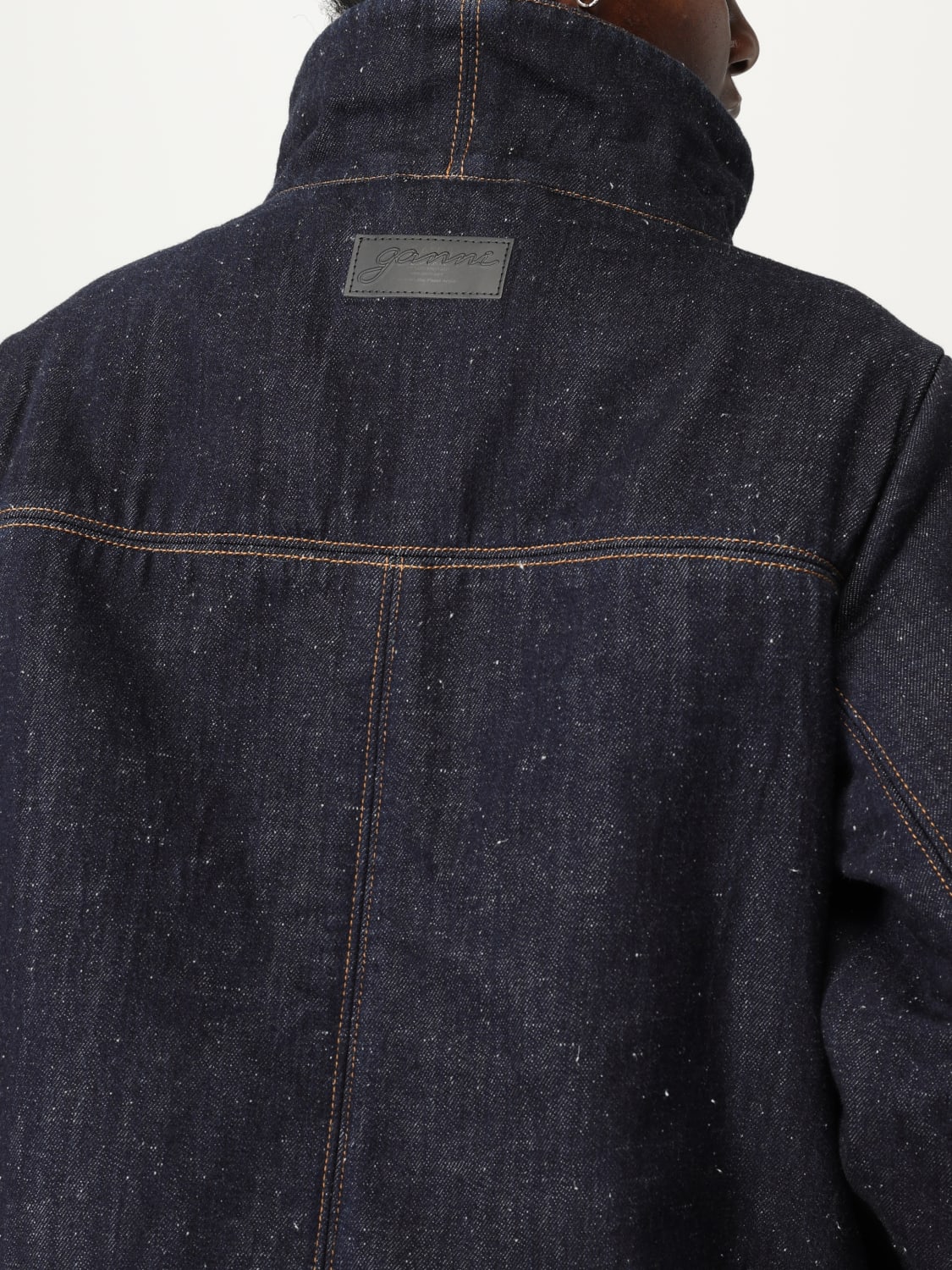 GANNI JACKE: Jacke damen Ganni, Blau - Img 5