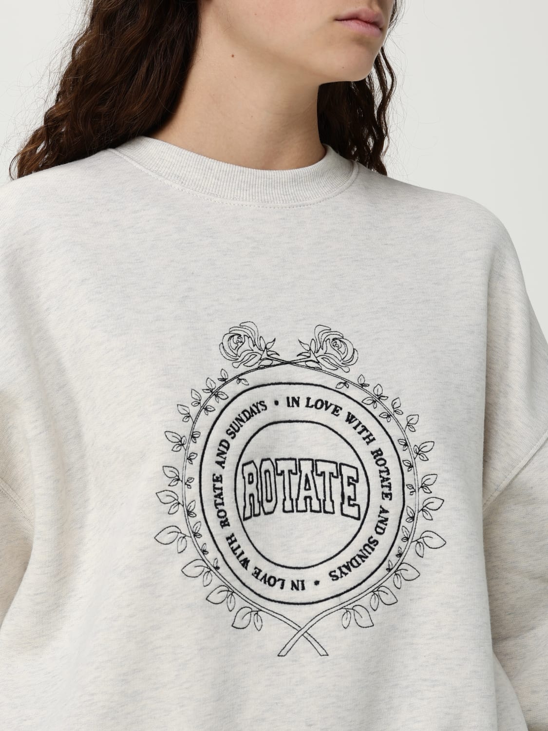 ROTATE SWEATSHIRT: Sweatshirt woman Rotate, Beige - Img 3