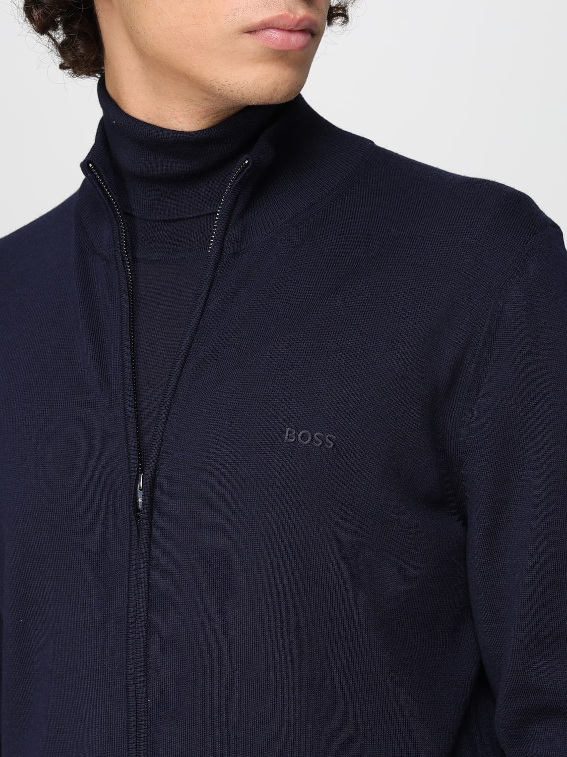 BOSS SWEATER: Sweater men Boss, Blue - Img 4