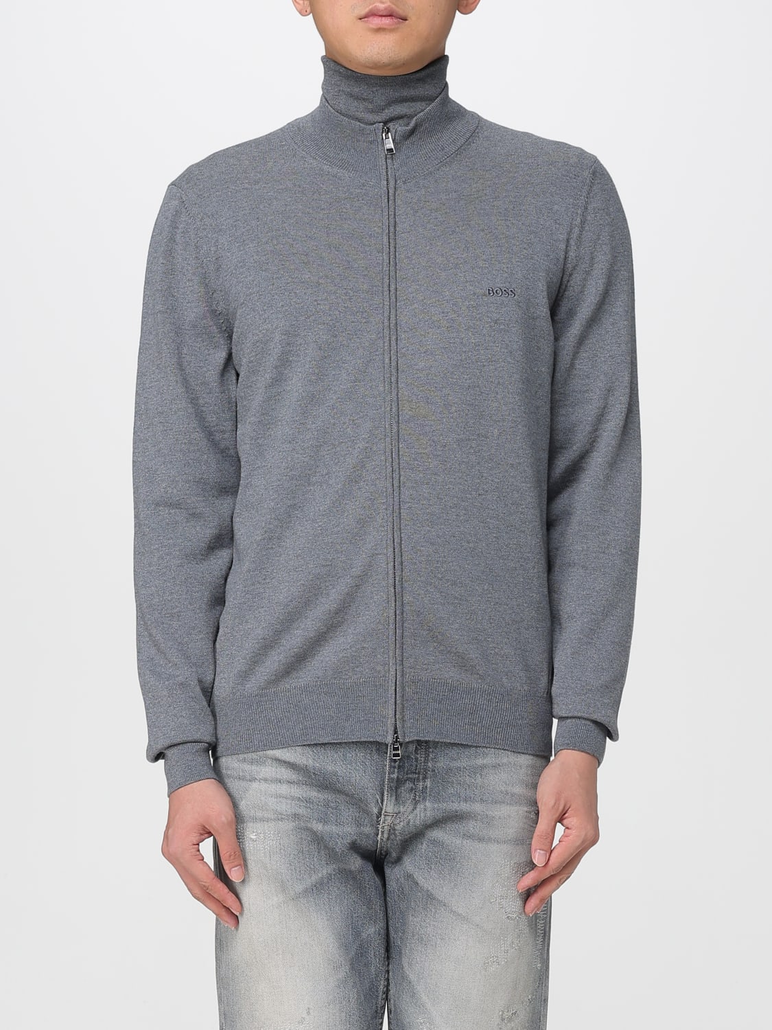 BOSS SWEATER: Sweater men Boss, Grey - Img 1
