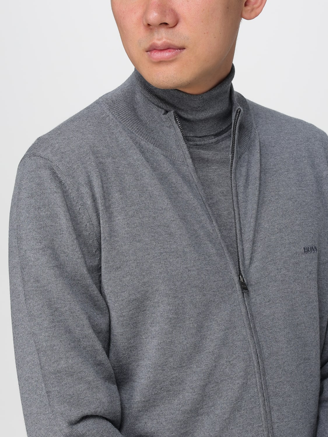 BOSS SWEATER: Sweater men Boss, Grey - Img 4