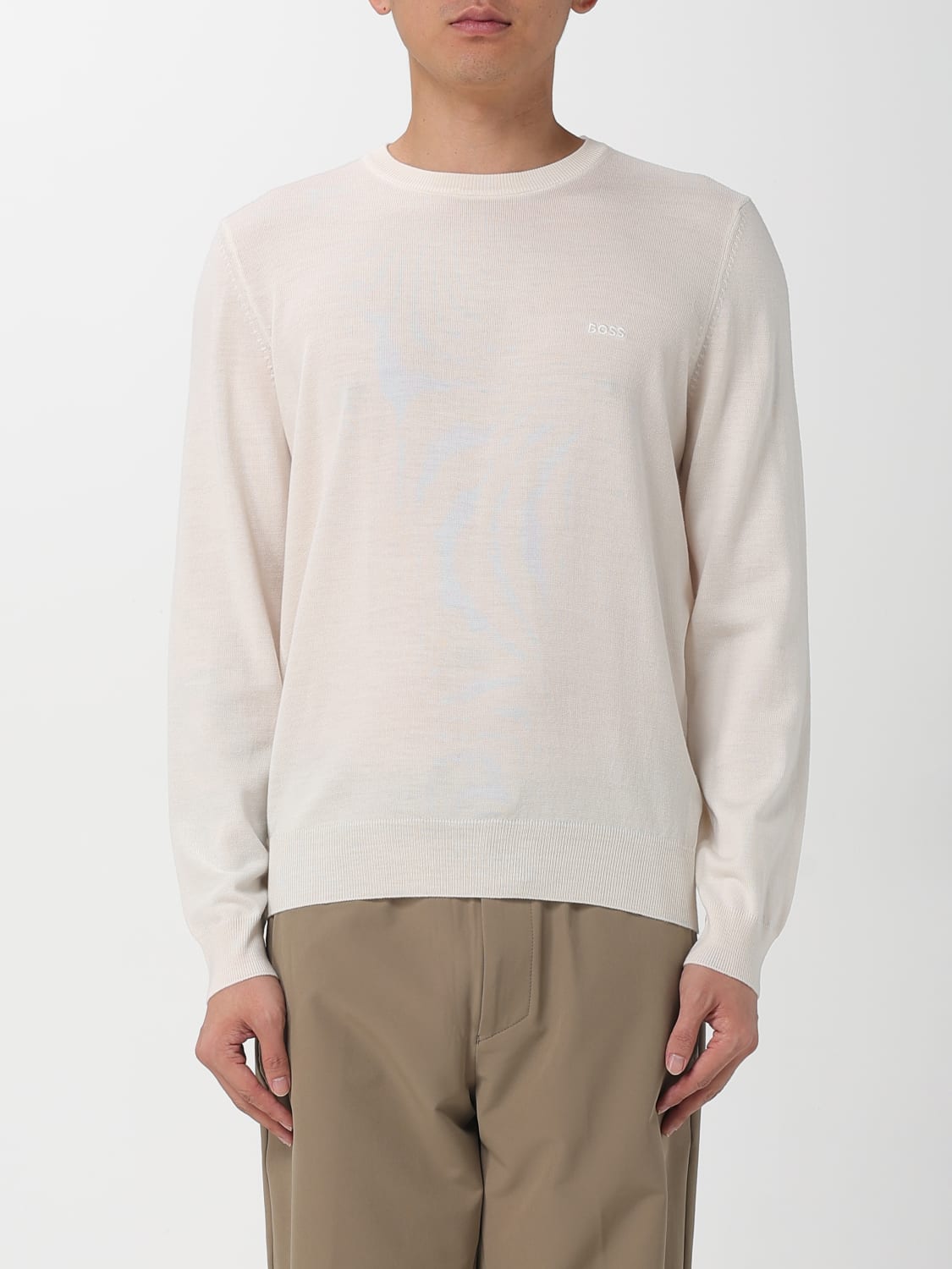 BOSS СВИТЕР: Свитер Мужское Boss, Белый - Img 1