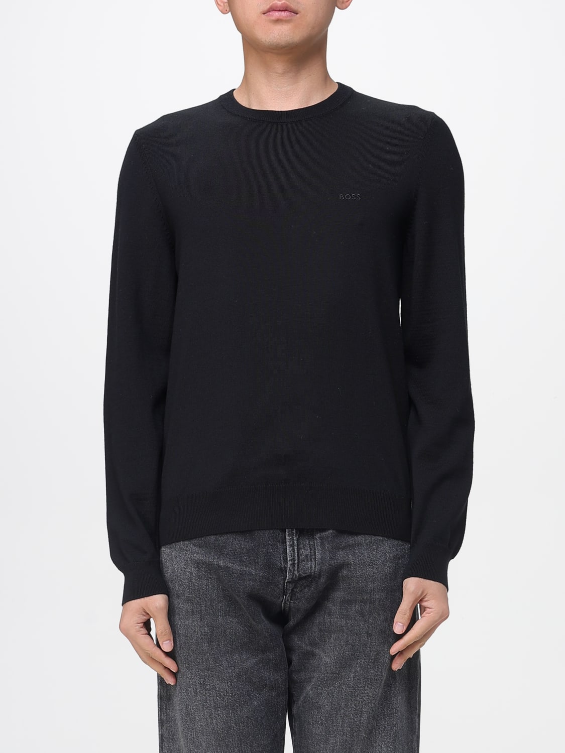 BOSS SWEATER: Sweater men Boss, Black - Img 1