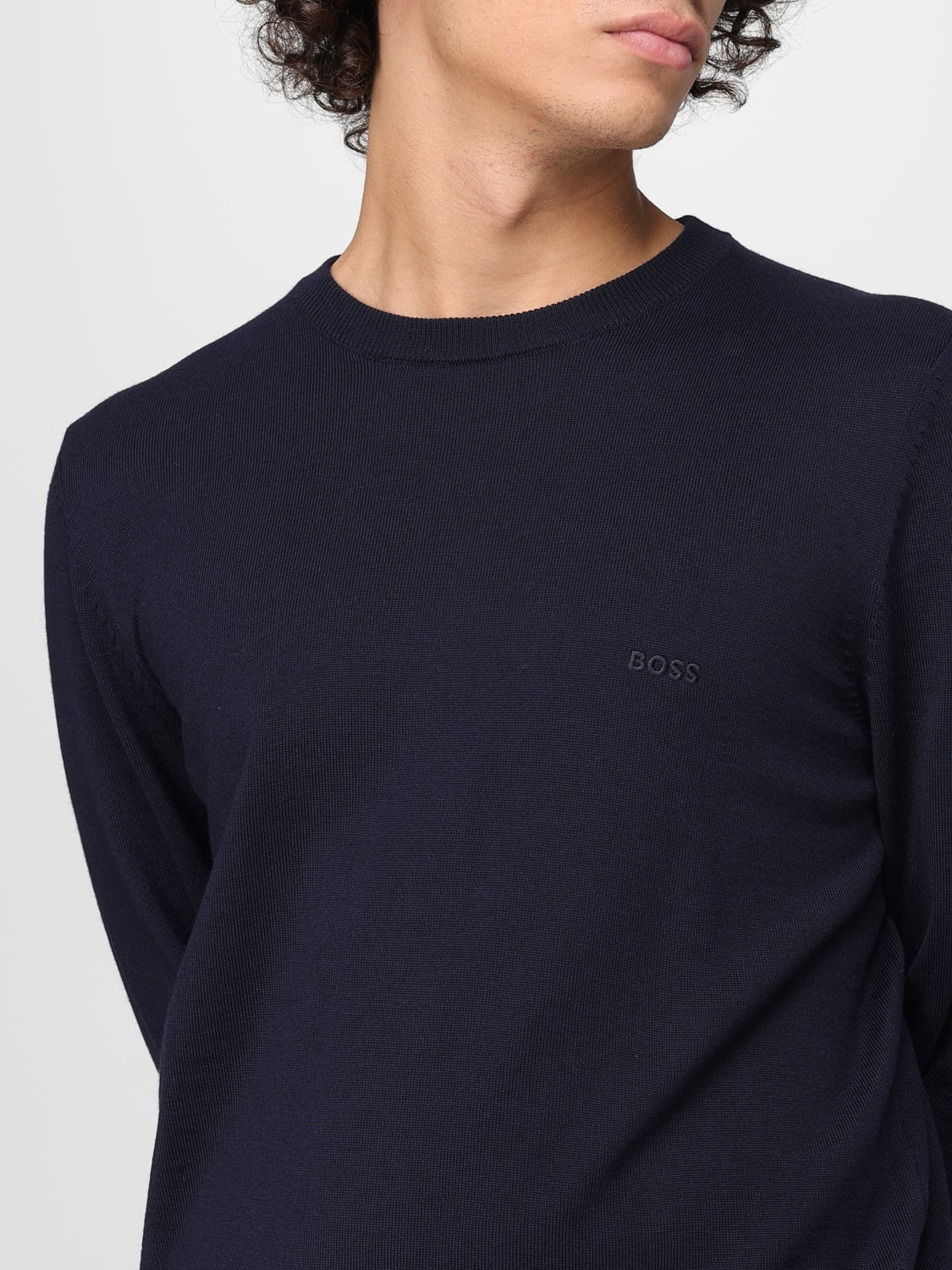 BOSS SWEATER: Sweater men Boss, Blue - Img 3