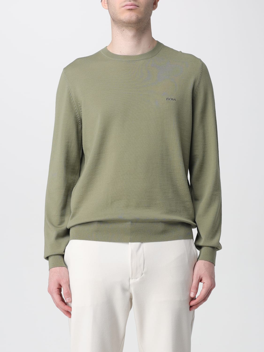 BOSS SWEATER: Sweater men Boss, Green - Img 1