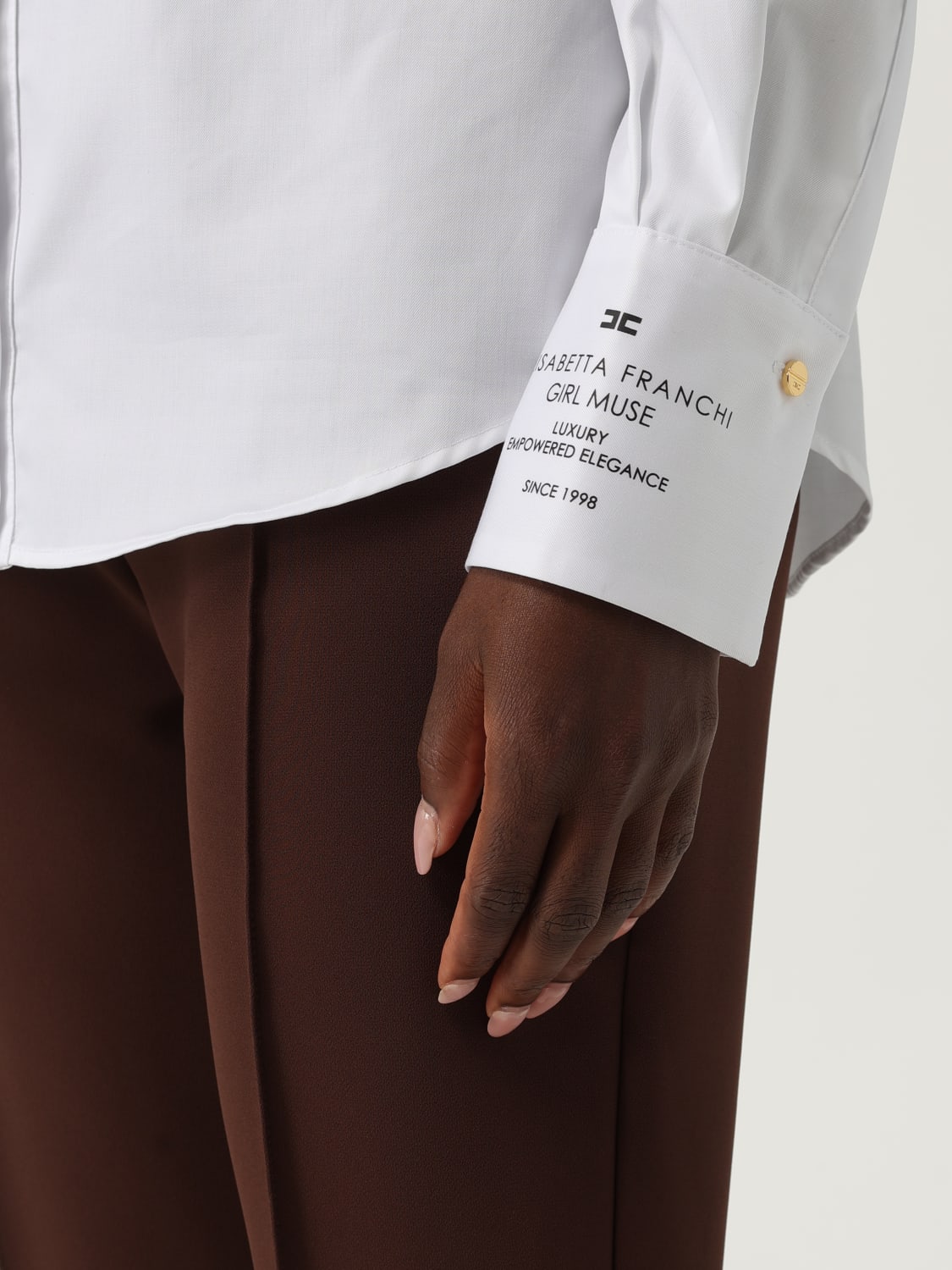 ELISABETTA FRANCHI HEMDBLUSE: Hemdbluse damen Elisabetta Franchi, Weiß - Img 3